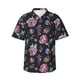 thumbnail image 1 of Balery Roses Flowers Camisas hawaianas de manga corta para hombre, camisas playeras de corte holgado, camisas de vacaciones con botones,Medium, 1 of 7