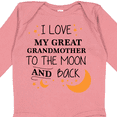 thumbnail image 4 of Inktastic I Love My Great Grandmother to the Moon and Back Boys or Girls Long Sleeve Baby Bodysuit, 4 of 5