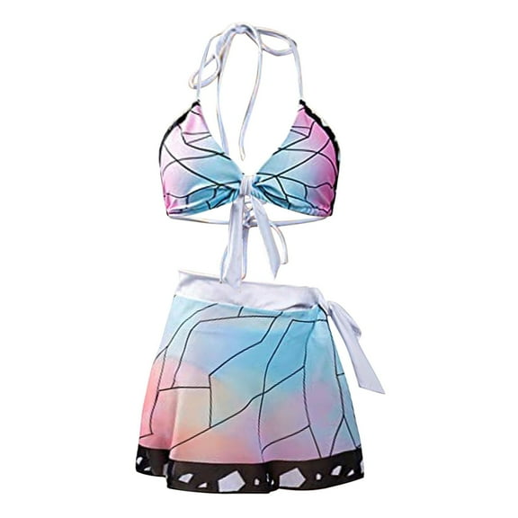 Cathalem Womens Swimsuits Women's High Waisted Bikini Sets Two Piece Swimsuit Sexy Bathing Suits (Sky Blue,XL)