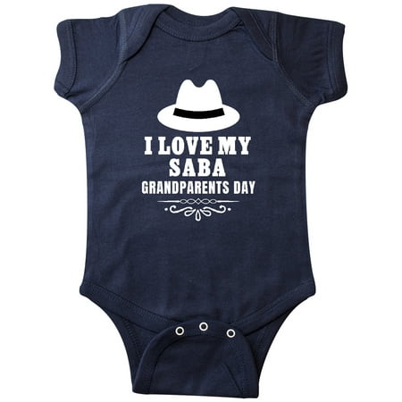 

Inktastic Grandparents Day I Love My Saba Gift Baby Boy or Baby Girl Bodysuit