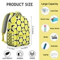 thumbnail image 6 of Bright Yellow Lemon Backpack - Modern & Lightweight Waterproof Daypack, Breathable Comfort with Spinal Support Design for College Students, 6 of 6