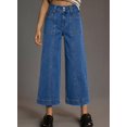 thumbnail image 3 of Jeans Astylish para mujer, cintura alta, acampanados, pierna ancha, azul, 3 of 6