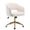 Cream, variant on KCC Upholstered Velvet Vanity Chair, Adjustable Swivel Office Chair with Gold Metal Base and Wheels for Makeup Room, Home Office(Cream)
