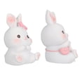 thumbnail image 4 of KAKOWELY 2 piezas de adorno de conejito de Pascua para tarta de mesa, adorable decoración de conejo, 4 of 5