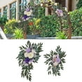 thumbnail image 2 of 2Pcs Flower Swag s Decoration Flower Garland for Wall Lintel Garden white, 2 of 7