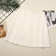 thumbnail image 2 of Falda Corta de Verano de la Moda Casual de las Mujeres de Cintura Baja A-Línea Asimétrica Falda Plisada, 2 of 7