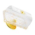 thumbnail image 3 of maskred Cake Stand with Lid Tabletop Plate Cake Plate for Cookies Snacks Cupcake Gold for Leaf pattern, 3 of 6