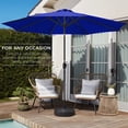 thumbnail image 4 of Best Choice Products 10ft Outdoor Steel Market Patio Umbrella w/ Crank, Tilt Push Button, 6 Ribs - Resort Blue, 4 of 8