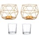 thumbnail image 4 of FloreceBien Portavelas de metal - Juego de 2 portavelas geométricos para velas de té, candelabros, farolillos, decoración geométrica moderna para mesas, fiestas, bodas, salas de estar, Navidad, 4 of 5