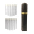 thumbnail image 2 of 24 agujas autoenhebradoras con estuche de madera para herramientas de costura Agujas Black_Golden, 2 of 9