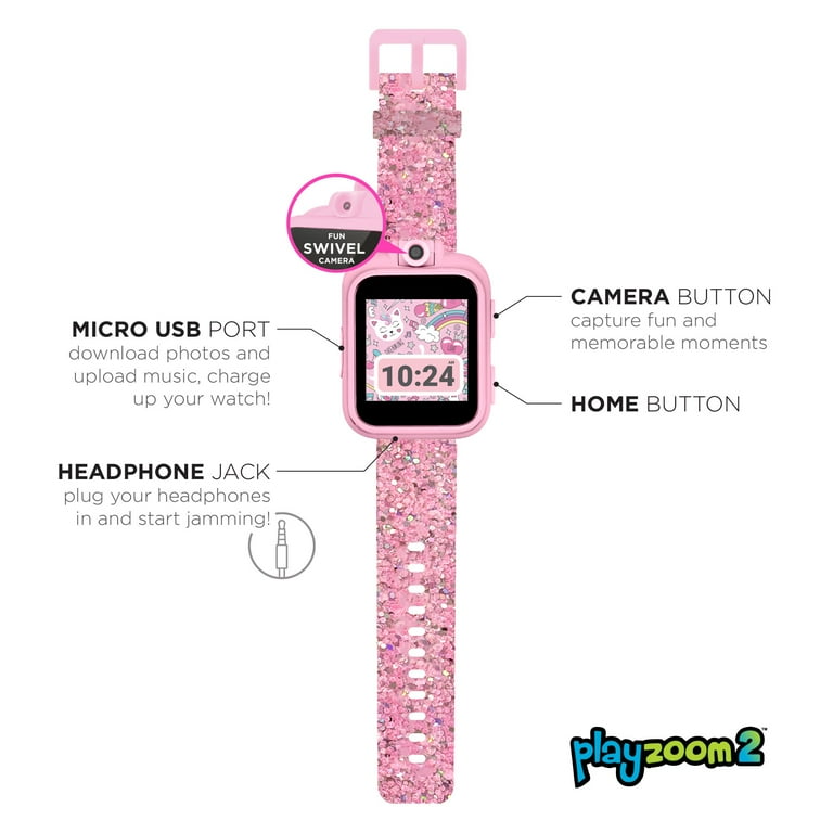 PlayZoom 2 Girls Smartwatch Pink Glitter Walmart