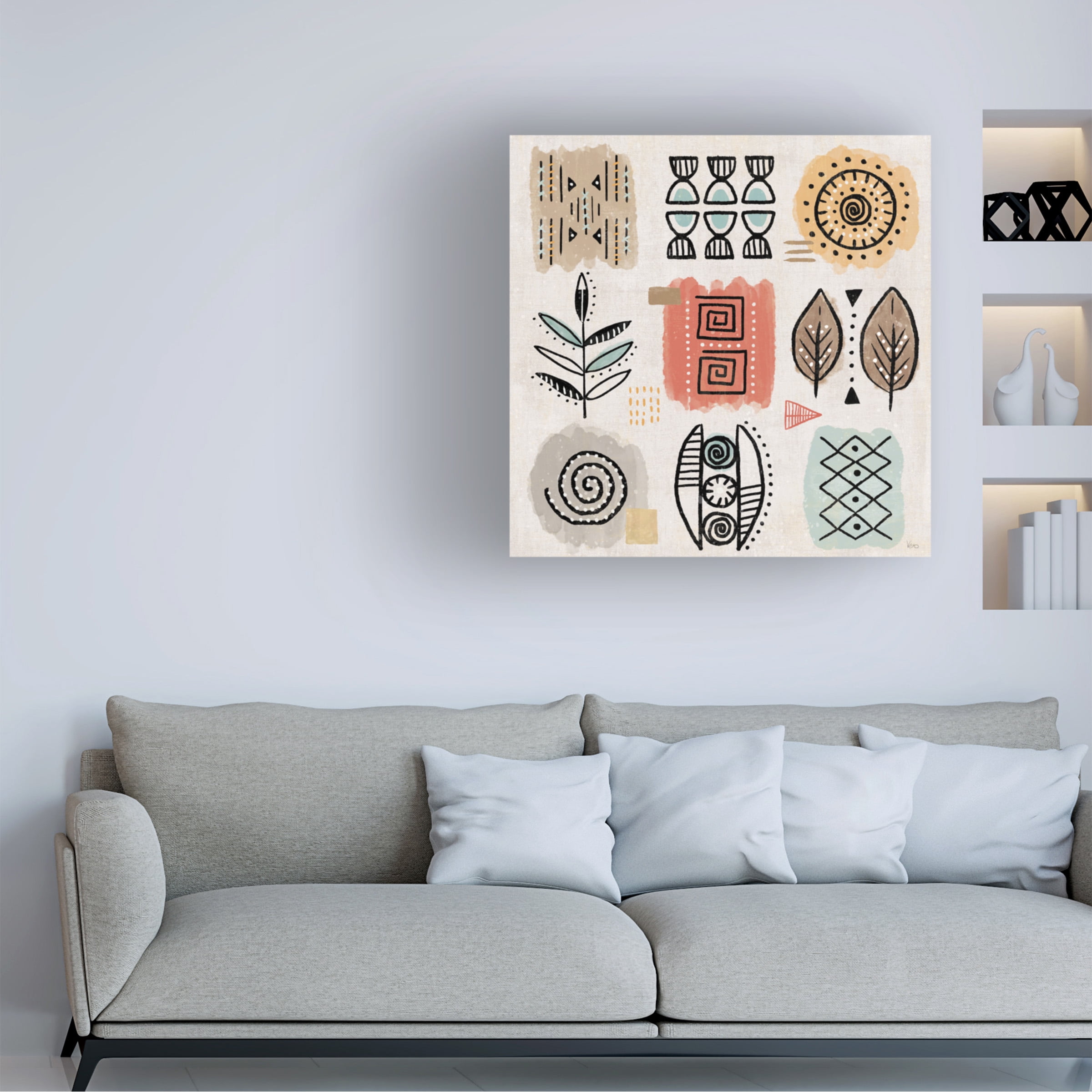 Veronique Charron 'Tribal Tones VIII' Canvas Art