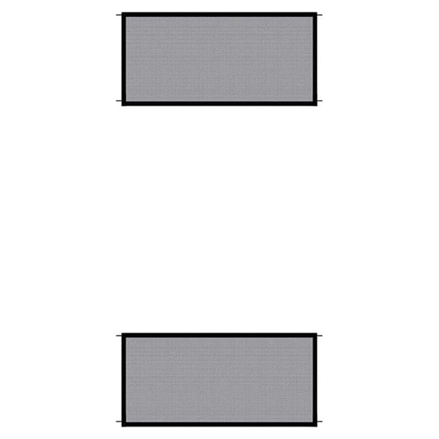 Methold Valla de malla para mascotas Puerta de bebé retráctil Barrera de red Cocina Baño Dormitorio Puerta Guard Punch Free Wall Sticky 100x78CM 2piezas