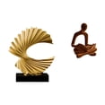 thumbnail image 1 of Escultura de ola, figura de pensador abstracto, estatua de resina, adorno hueco creativo, centro de mesa moderno, adecuado para escritorio de oficina,, 1 of 8