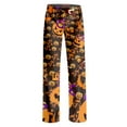 thumbnail image 6 of LHVUOA Womens Halloween Comfy Pajama Pants Fashion Halloween Printed Sleepwear Pant Casual Elastic Waist Pajama Pants, 6 of 7