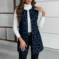 thumbnail image 2 of Gaexia Vest for Women ,Leopard Print Long Vest Outerwear for Women Winter Warm Sleeveless Coat Casual Daily Streetwear Fashion Jacket, 2 of 5