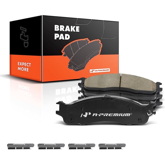 A-Premium Front Ceramic Disc Brake Pads Set Compatible with Select Dodge Models - Ram 1500 2006-2008, Ram 2500/Ram 3500 2003-2008, with Hardware, 4 Pcs