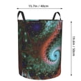 thumbnail image 4 of DouZhe Waterproof Collapsible Large Laundry Baskets, Fractal Colorful Vortex Prints Circular Hamper with Handles, 4 of 7