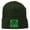 Green, variant on St Patrick's Day Clover Embroidered Long Beanie - Red OSFM