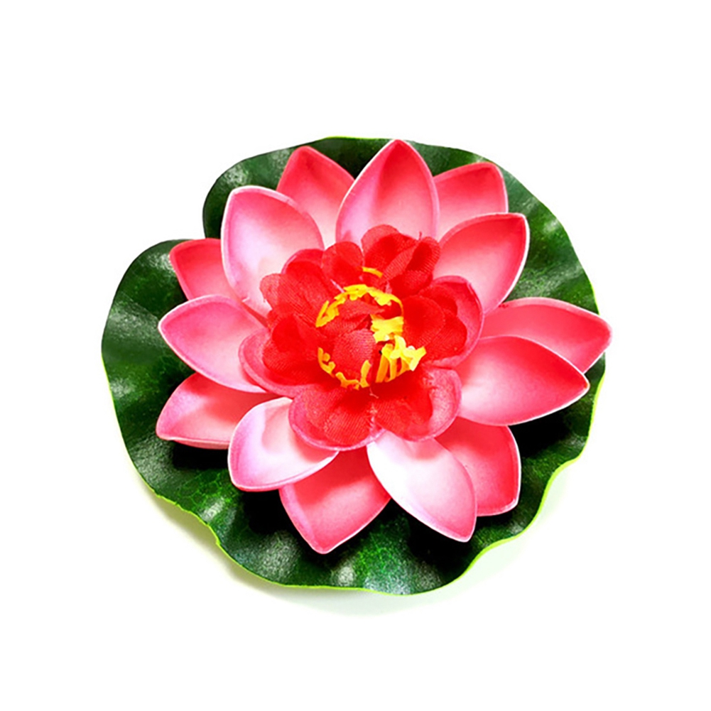 Artificial Fake Lotus flowers leaf Pond flower Water Lily Floating Pool