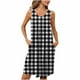 thumbnail image 2 of Camisón de mujer con estampado y bolsillos, sin mangas, plisado, cuello redondo, 2 of 7