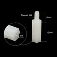 thumbnail image 2 of Uxcell M3x12+6mm Entretoise Hexagonale en Nylon Vis PCB Écrous, 1Ensemble/200 Pcs, 2 of 5