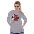 thumbnail image 3 of Betty Boop Alabama State Map Outline Women's Long Sleeve T Shirt Brisco Brands X, 3 of 6