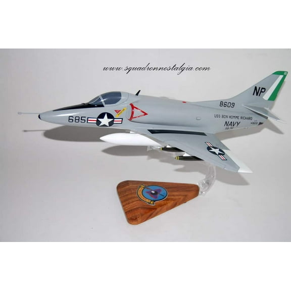 VA-76 Spirits A-4C (1967), 18" Mahogany Model