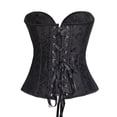 thumbnail image 3 of Arvbitana Women's Zip Up Corset Tops Sleeveless Off Shoulder Strapless Bustier Overbust Ladies Casual Bandeau Body Shaper Lingerie Tops, 3 of 4
