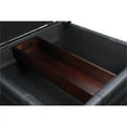 thumbnail image 6 of Detour Strap Square Storage Ottoman in Black Faux Leather, 6 of 9