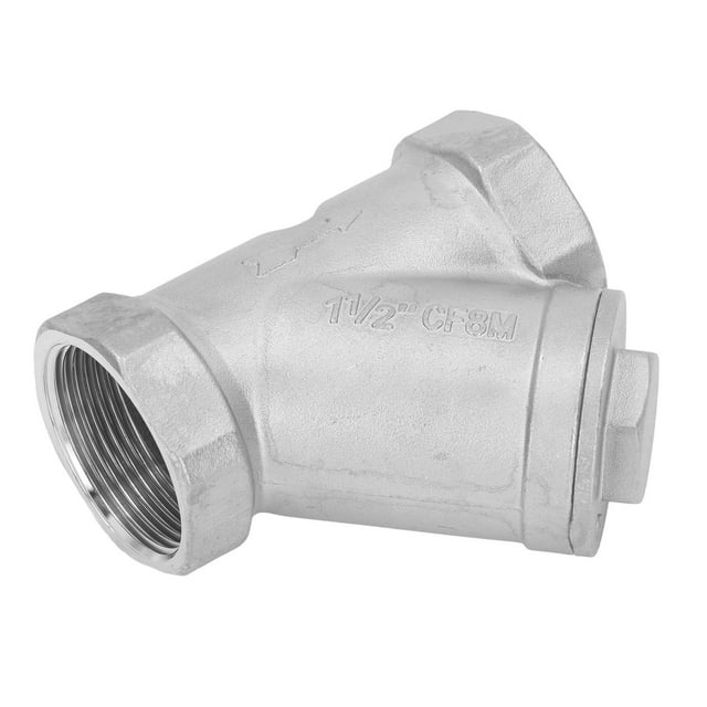 Filtro En Y, Instalación Vertical Horizontal Filtro Tipo Y De Acero Inoxidable DN40 Fácil De Mantener Baja Resistencia Al Flujo Para Tubería Roscada