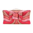 thumbnail image 1 of Bolso de mano de noche Strade Fareast Limited con brillantes diamantes de imitación Rojo 19 cm x 11 cm x 7 cm, 1 of 8