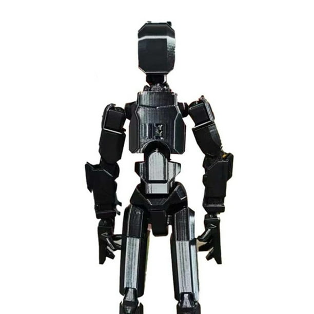 Figura de Acción Wdftyju Robot Móvil Impresa en 3D Negro Puro