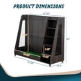 thumbnail image 2 of Morufur Golf Bag Storage Rack with Locking Wheels, 3 Golf Bags Organizer for Garage Car Trunk, Gray, 2 of 9