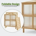 2 Tier Foldable Cold Frame Greenhouse, Portable Wooden Greenhouse