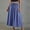 Blue, variant on Long Skirt Elastic Waist Skirt Trendy Loose Fit Mini Skirt for Summer and Hot Weather S-2XL