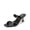 BLACK, variant on Women's Low Kitten Heels Square Toe Two Strap Heeled Sandals Dress Casual Summer Mules Shoes