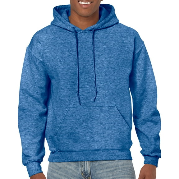 Gildan Mens Heavy Blend Hooded Sweatshirt, 2XL, Heather Sport Royal, 2XL