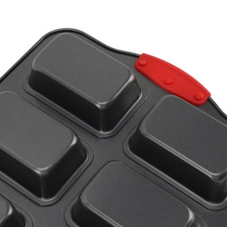 2-Pack 8-Cavity Mini Loaf Pans - Non-Stick Baking Pans For Banana Bread & Cornbread