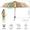 thumbnail image 3 of FORMRS Travel Umbrella Folding Auto Open Close Windproof Rain UV Protection, Colorful Cat, 3 of 8