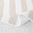 thumbnail image 5 of Meiyoeat Modern Pinstripe Twin Quilt Set, Simple Straight Line Twin Coverlet Set, Beige White, 5 of 7
