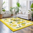 thumbnail image 4 of Yellow Lemon Area Rugs 5x7ft Floral Leaf Summer Fruit Farmhouse Pastoral Floor Rug&nbsp;Non Slip Low Pile Ultra Soft Throw Carpet for Entryway Indoor Entrance Kitchen Bathroom, 4 of 9