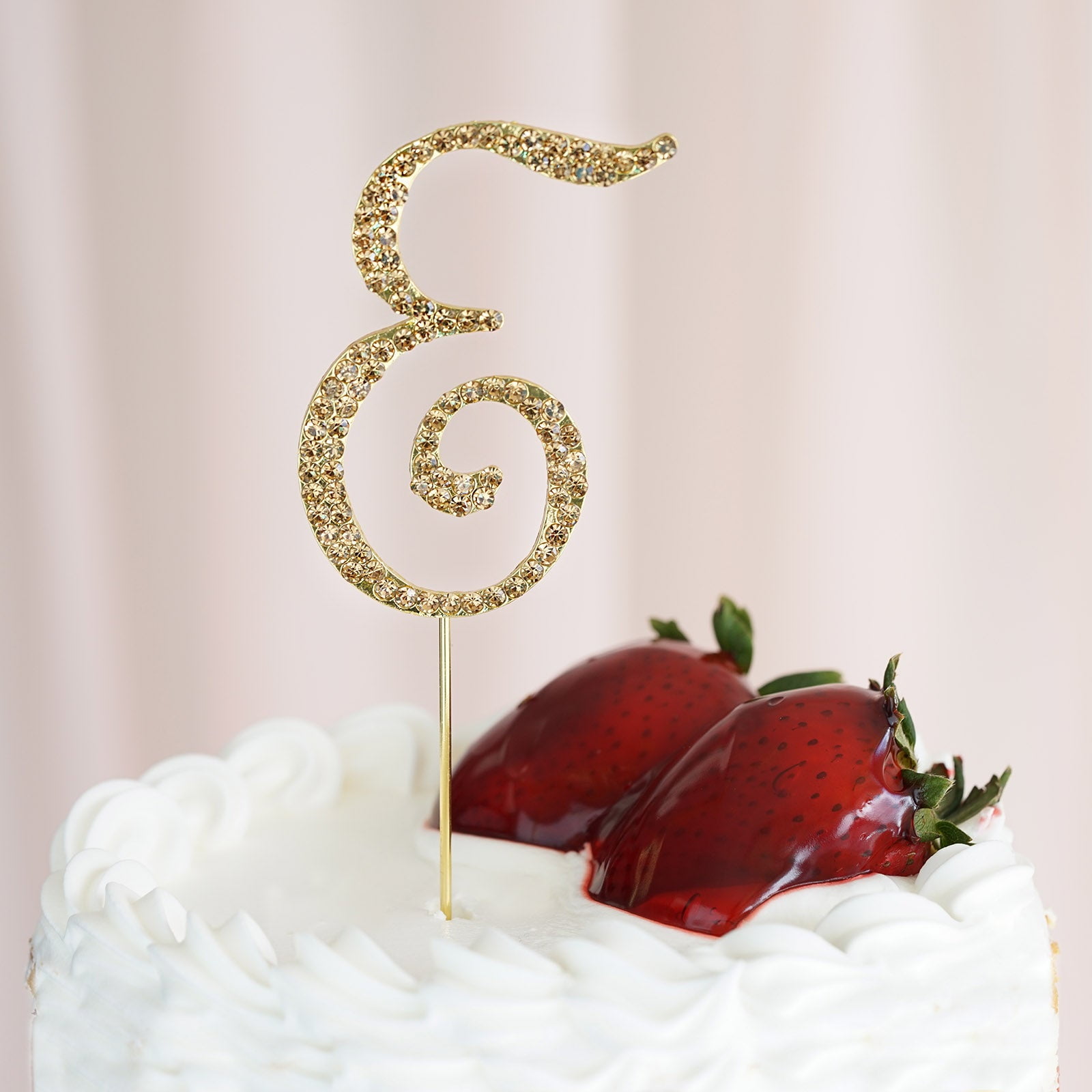GOLD 15 Heart Quinceañera Rhinestones Cake Topper Birthday Cupcake Dessert Event 