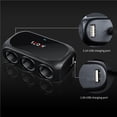 thumbnail image 4 of Adaptador De Encendedor De Cigarrillos De 120W Cc 12/24V Con Usb Dual 2.1A/1A 3 Puertos De Encendedor De Cigarrillos Cargador De Coche Divisor De Energía Para Automóvil Camión Advancent VI009251-01, 4 of 7