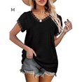 thumbnail image 3 of Qarigey Camiseta de algodón para mujer Blusa de jersey floral Top de vacaciones Ropa de verano Prendas para la parte del cuerpo, 3 of 5