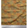 thumbnail image 1 of Soimoi Tissu en Poly Georgette Marron Imprimé de Légumes au Mètre 52 Pouces de Large, 1 of 3