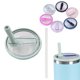 thumbnail image 2 of 2 Pack Tumbler Flip Straw Lid Replacement Fit Forquencher Spill Proof Resistant Tumbler Lids Reusable Tumbler Cover For Cup, 2 of 5