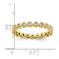 thumbnail image 4 of Auriga Fine Jewelry 14K Yellow Gold Size 7 Bezel-set 1/2 carat Diamond Complete Eternity Band for Women, 4 of 6