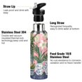 thumbnail image 3 of Yayeee 33oz Insulated Water Bottle Double Wall Stainless Steel with Flip Straw Lid, Floral Vase, 3 of 7