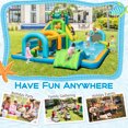 thumbnail image 4 of Gymax Inflatable Water Slide w/Splash Pool Climbing Wall Football Goal 750W Blower, 4 of 10